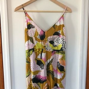 Tropical Floral Print Jumpsuit Size S